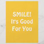 SMILE! It's Good For You. Yellow. Flyer Design