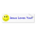 Smile Jesus Loves You Bumper Sticker
