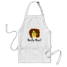 Smile Mon! Rasta Smiley Face Aprons