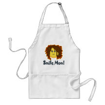 Smile Mon Rasta Smiley Face Nuts Bolts Apron
