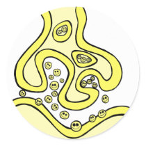 Smile Neurotransmitters Round Sticker