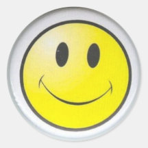smile round sticker