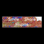 Smile, Share n Inspire - Rainbow Man bumper stickers