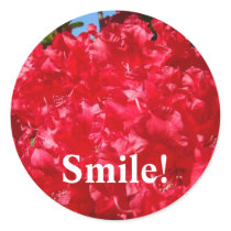Smile! stickers Red Rhodies Flowers Happy