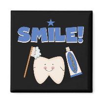SMILE - Tooth T-shirts and Gifts Refrigerator Magnet