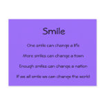 Smiles Change the World postcards