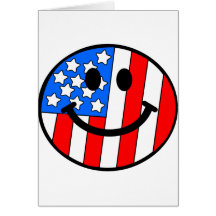 Smiley 4 juillet cartes de vœux