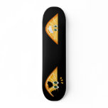 Smiley and Shocked Orange Slice skateboard