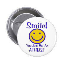 Smiley athée pin's avec agrafe