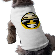 SMILEY AVEC DES VERRES DE SOLEIL TEE-SHIRT POUR ANIMAL DOMESTIQUE