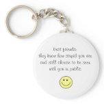 smiley, best friends:they know how stupid you a... keychain