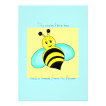 Smiley Bumblebee Baby Shower Invitation