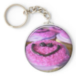 smiley cupcake keychain