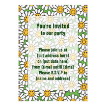 Smiley Daisy Flowers Pattern Announcements