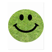 Smiley d'herbe carte postale