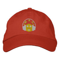 Smiley Dj Embroidered Hat Template