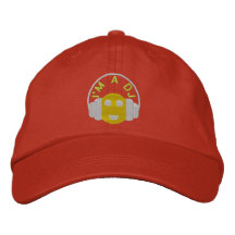 Smiley Dj Embroidered Hat Template