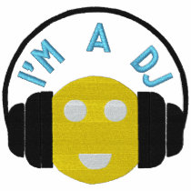 Smiley DJ Embroidered Long Sleeve Tee Template