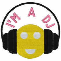 Smiley DJ Women Embroidered Long Sleeve Tee Templa