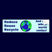 Smiley Earth bumper stickers