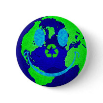 Smiley Earth Pinback Buttons