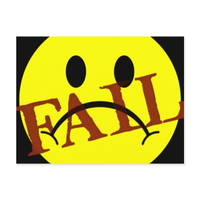 Smiley Face FAIL Postcard by JaZilla