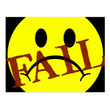 Smiley Face FAIL Postcard