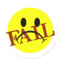 Smiley Face FAIL stickers