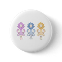 Smiley Face Flower Girl Tees and Gifts Button