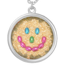 Smiley Face Food Portrait. Necklaces