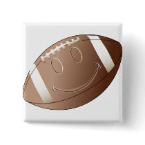 SMILEY FACE FOOTBALL PIN