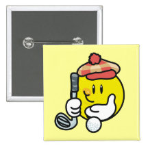 Smiley Face Golf T-shirts and Gifts Pinback Button