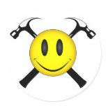 Smiley Face Hammers stickers