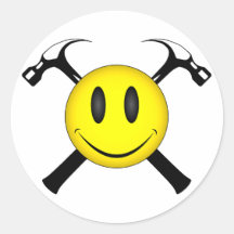 Smiley Face Hammers Stickers