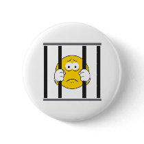 Smiley Face in Jail Pinback Buttons