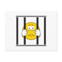 Smiley Face in Jail Post Cards