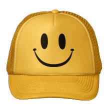 Smiley Face Mesh Hat