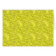 smiley face pattern greeting cards