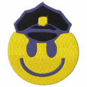 Smiley Face Police Officer embroidered shirts