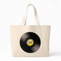 SMILEY FACE RECORD ALBUM TOTE BAG