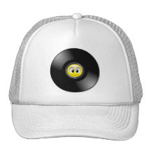 SMILEY FACE RECORD ALBUM TRUCKER HAT