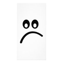 Smiley Face sad Custom Photo Card