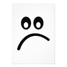 Smiley Face sad Personalized Invites