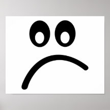Smiley Face sad Print