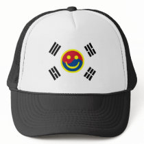 Smiley Face South Korean Flag (Version 2) Trucker Hats