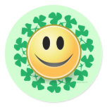Smiley Face St. Patrick's Day Stickers