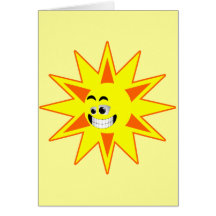 SMILEY FACE SUN CARD