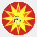 SMILEY FACE SUN STICKER