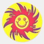 SMILEY FACE SUN STICKER