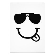 Smiley face sunglasses invitations
